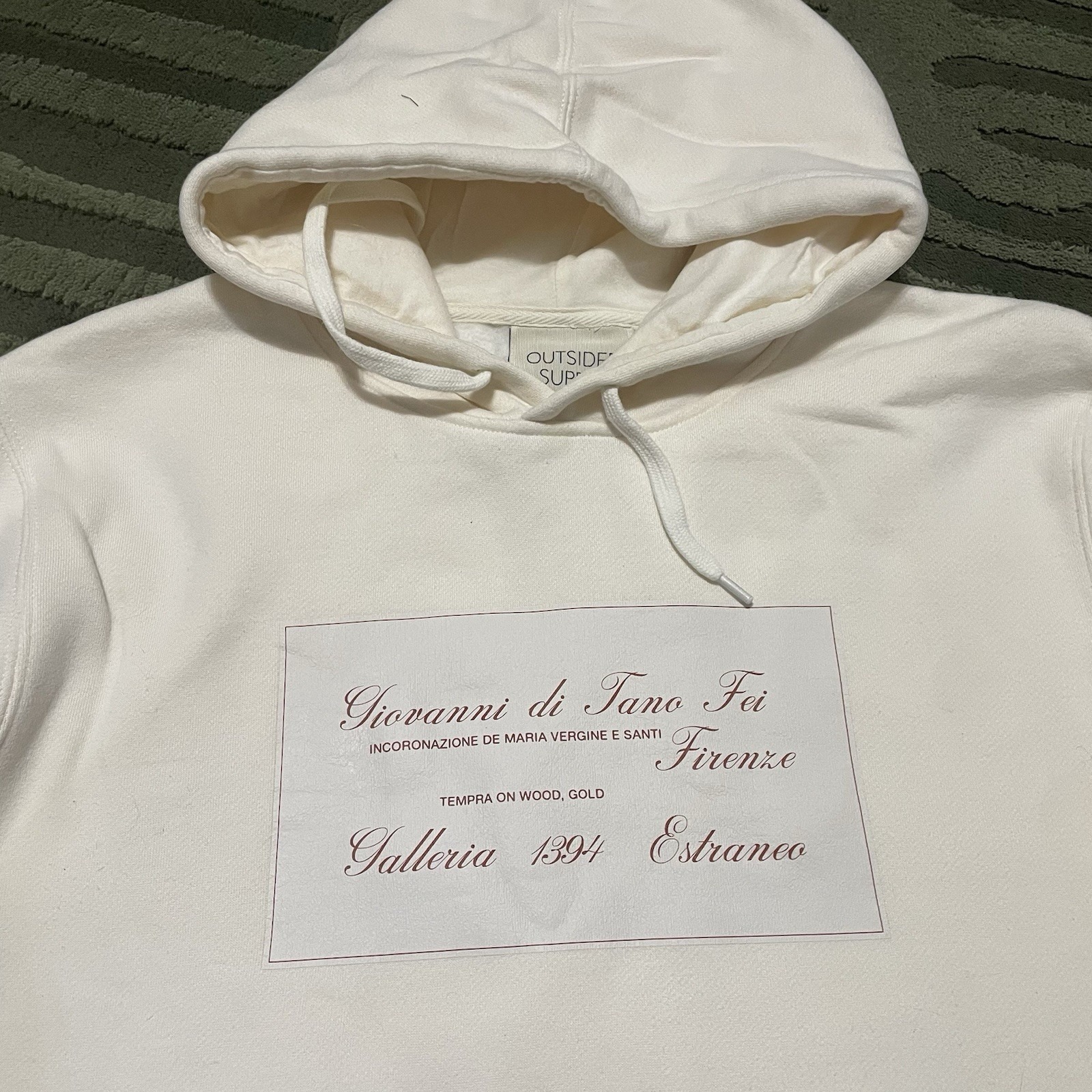 Outsider Supply Coronation Organic Heavyweight Hoodie Art Ivory Size M $180 — image 7 of 8